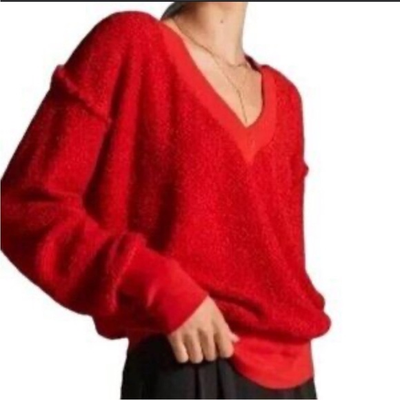 T.La Women's Vibrant Red Crew Neck Sweater - Picture 4 of 6